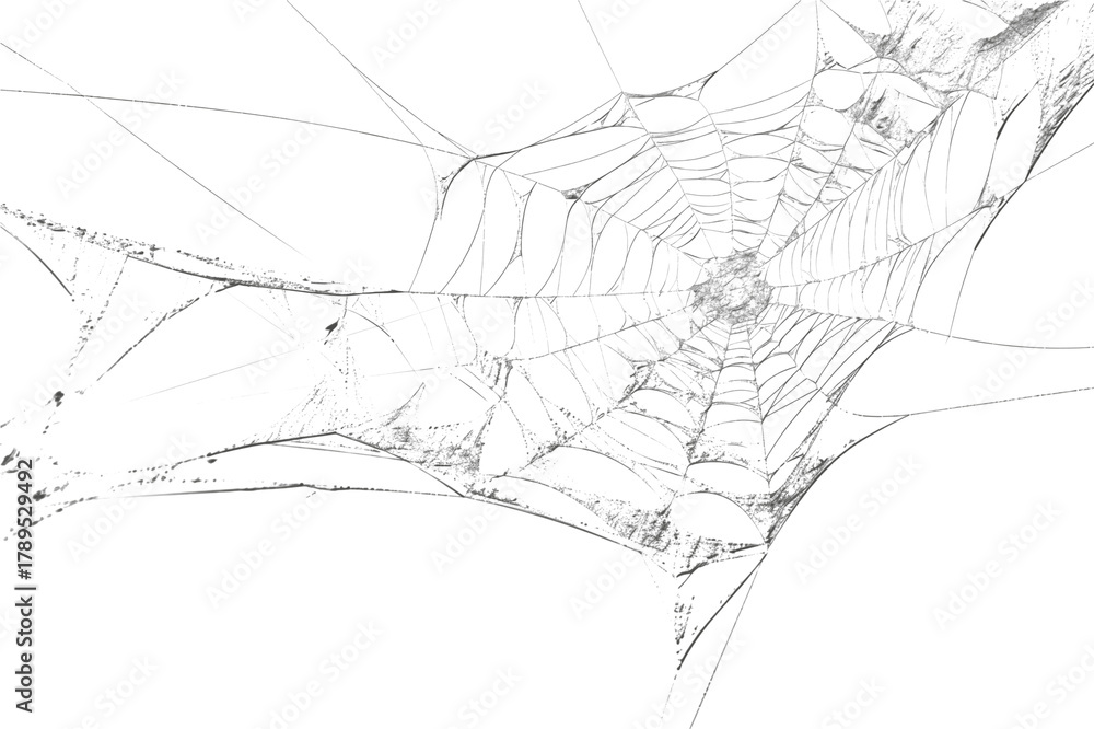 Obraz premium Spiderweb with intricate patterns, a delicate trap
