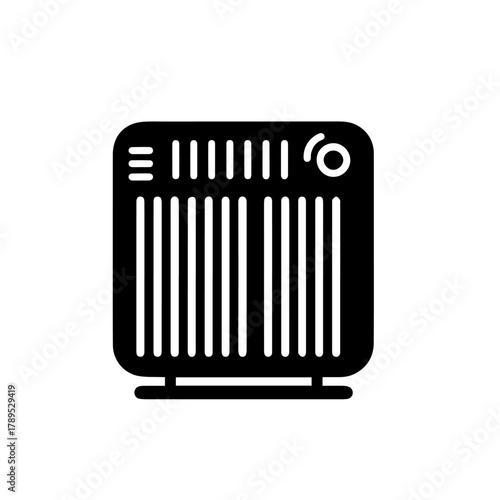 Modern Electric Heater Vector Illustration