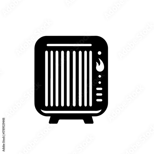 Electric Space Heater Vector Illustration