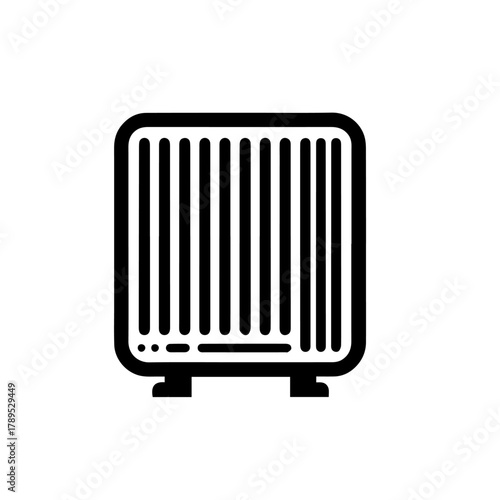 Modern Portable Heater Vector Illustration