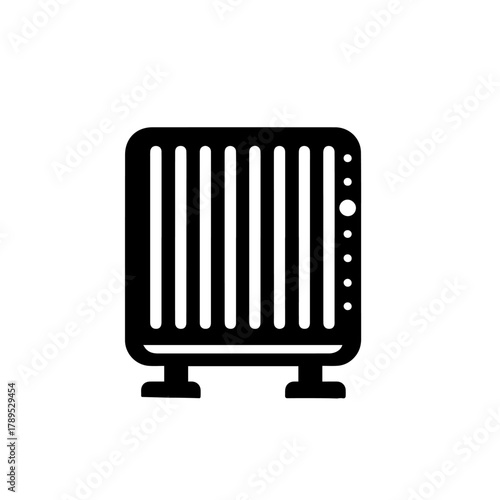 Stylish Electric Room Heater Vector Illustration