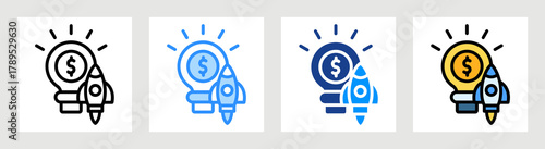 Startup Business Icon Collection Set Multiple Style