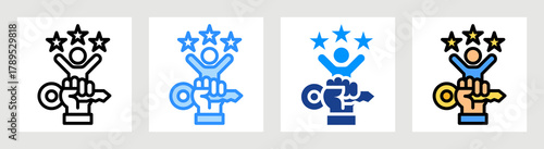 Key To Success Icon Collection Set Multiple Style