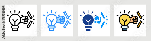 Breakthrough Idea Icon Collection Set Multiple Style