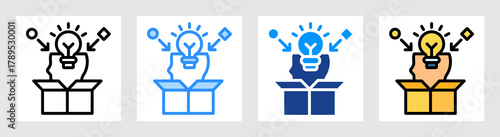 Open Innovation Icon Collection Set Multiple Style