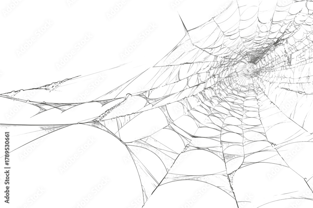 Obraz premium Spider web with intricate patterns
