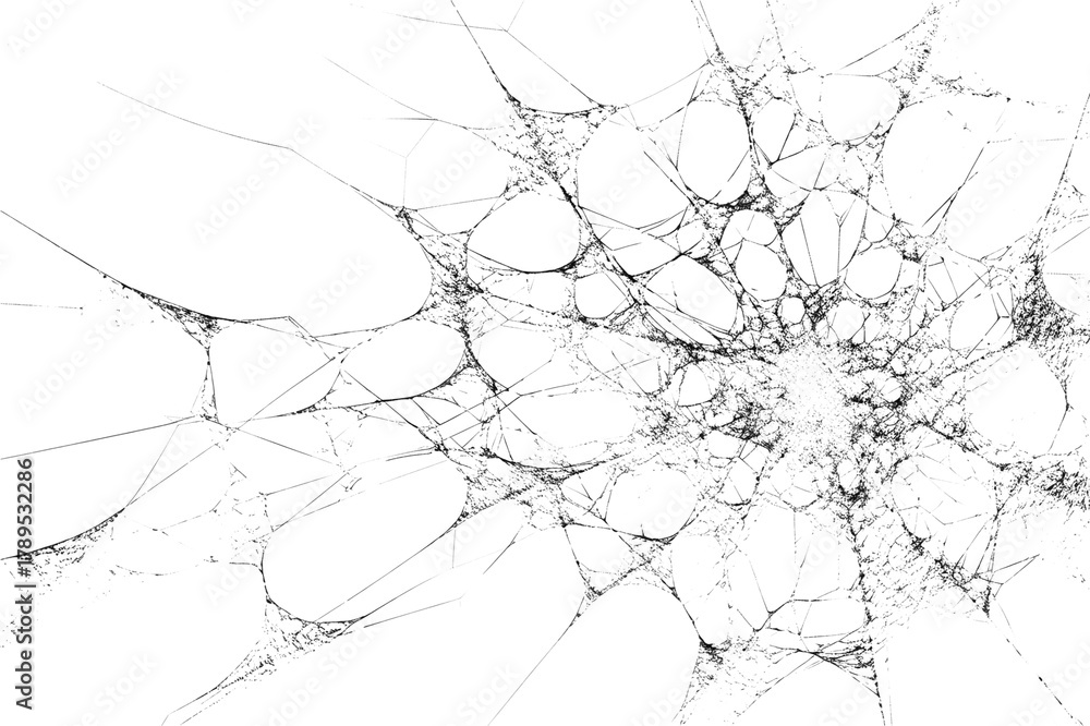 Obraz premium Cracked glass texture with intricate patterns