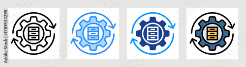 Data Optimization Icon Collection Set Multiple Style