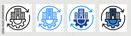 Infrastructure Optimization Icon Collection Set Multiple Style