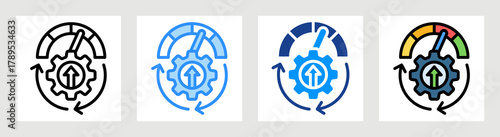 Performance Upgrade Icon Collection Set Multiple Style