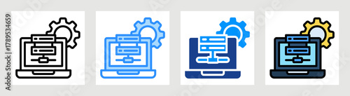Server Configuration Icon Collection Set Multiple Style