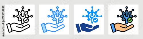 Service Provider Icon Collection Set Multiple Style