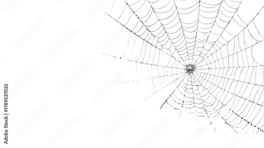 Obraz premium Spiderweb, a delicate and intricate natural structure