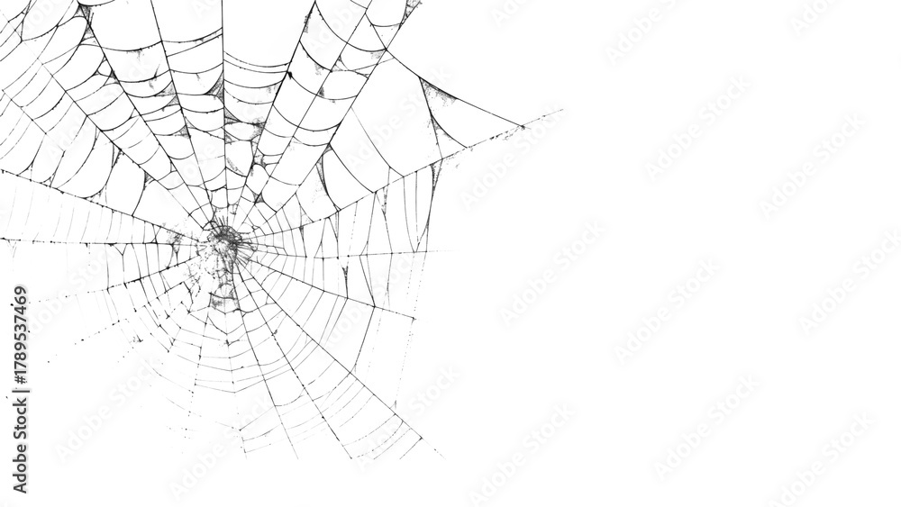 Obraz premium Spiderweb with intricate patterns, a delicate creation