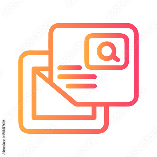 a flat gradient outline icon of digital communication for web and graphic design.