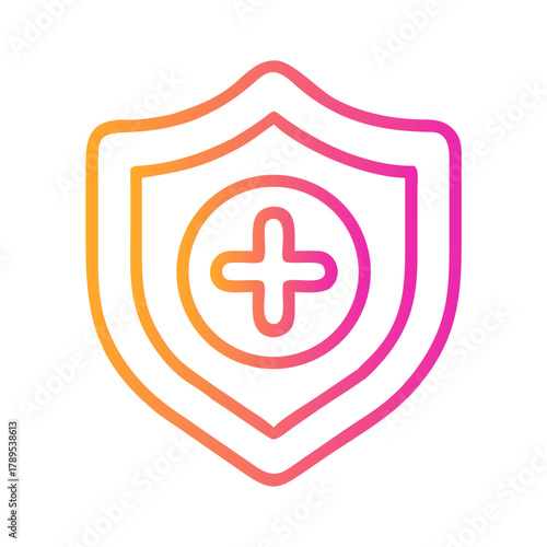 Free Download a flat gradient outline icon of health protection for web and graphic design. - GFXLoad