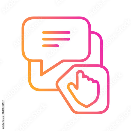 a flat gradient outline icon of honesty for web and graphic design.