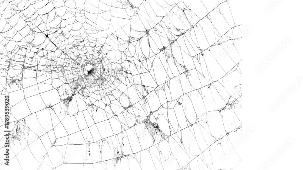 Obraz premium Cracked glass surface with intricate patterns