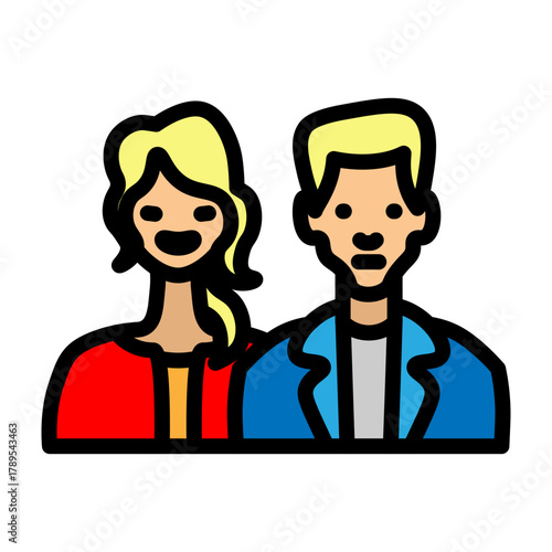Young Adult Vector Filled Icon Design