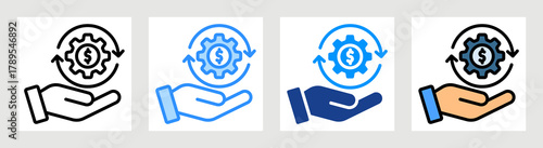 Operating Profit Icon Collection Set Multiple Style