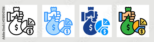 Dividends Icon Collection Set Multiple Style