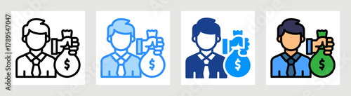 Creditor Icon Collection Set Multiple Style