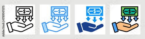 Low Income Icon Collection Set Multiple Style