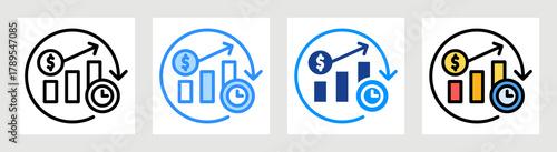 Long Term Value Icon Collection Set Multiple Style