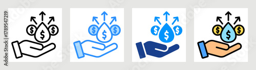 Liquidity Icon Collection Set Multiple Style