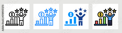 Financial Success Icon Collection Set Multiple Style