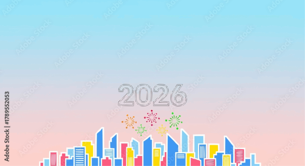 Fototapeta premium 2025 New year vector banner
