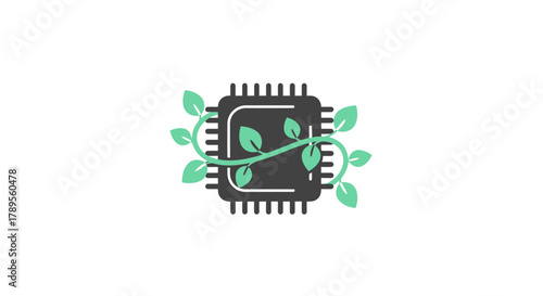 Innovative green technology for a sustainable future, showcasing eco-friendly solutions and environmental responsibility in the tech industry