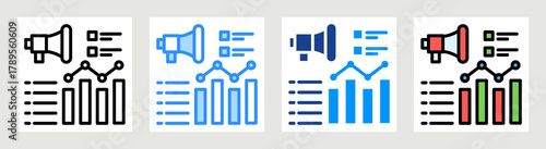 Marketing Metrics Icon Collection Set Multiple Style