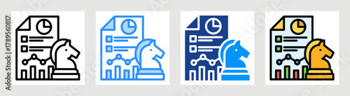 Data Strategy Icon Collection Set Multiple Style