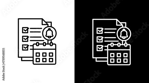 Maintenance Schedule  White Icon Set Design