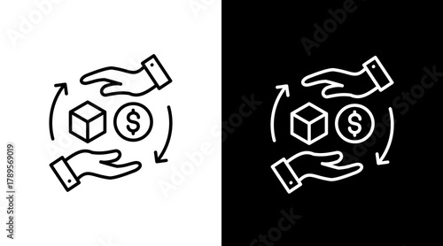 Acquisition Strategy  White Icon Set Design