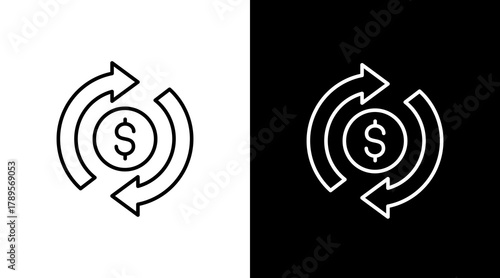 Asset Recovery  White Icon Set Design