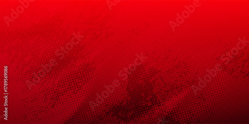 Intense Red Grunge Halftone Texture Background. Modern creative trendy design in vector illustration