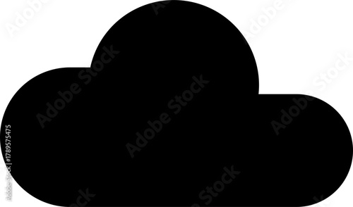 Black Cloud Sky Icon Simple