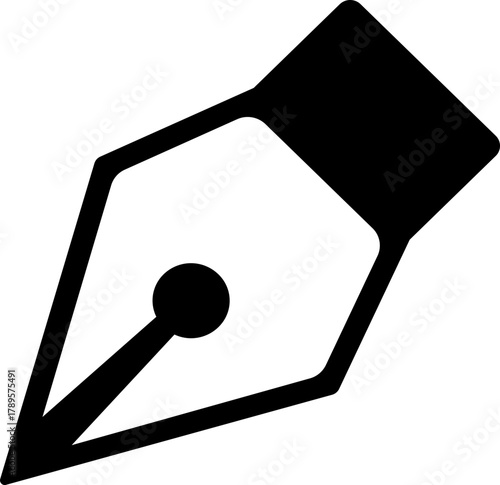 Black Fountain Pen Nib Icon