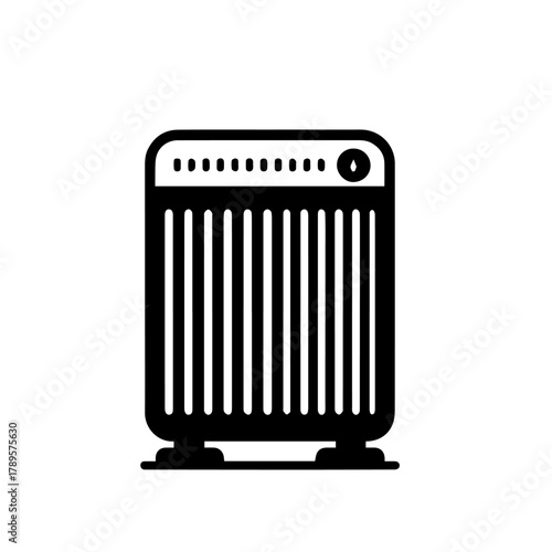 Modern Electric Heater Vector Illustration
