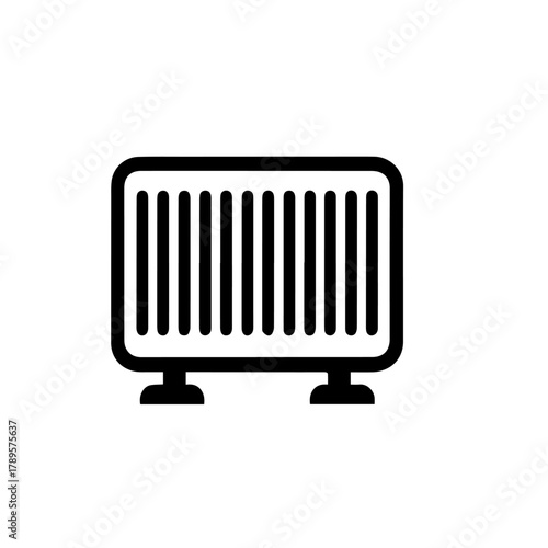 Compact Electric Room Heater Vector Illustration