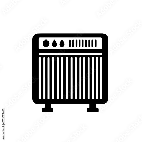 Electric Space Heater Vector Illustration