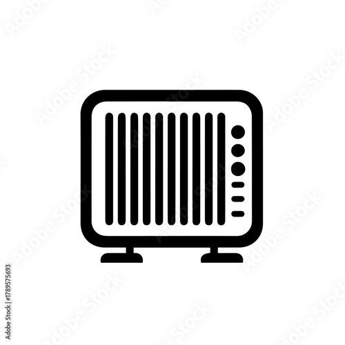 Electric Room Heater Vector Illustration