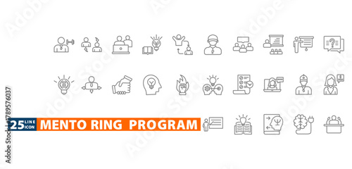 mentoring program outline icon sheet