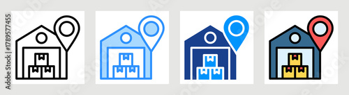 Logistics Location Icon Collection Set Multiple Style