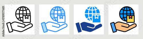 Global Delivery Service Icon Collection Set Multiple Style