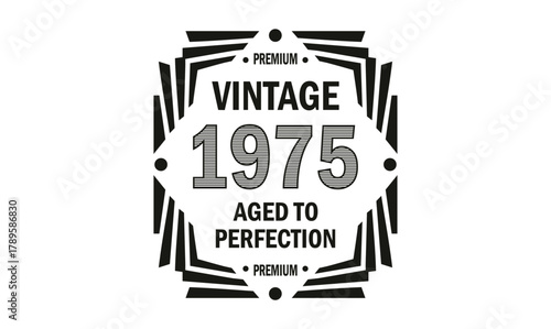 vintage 1975 aged to perfection t shirt design