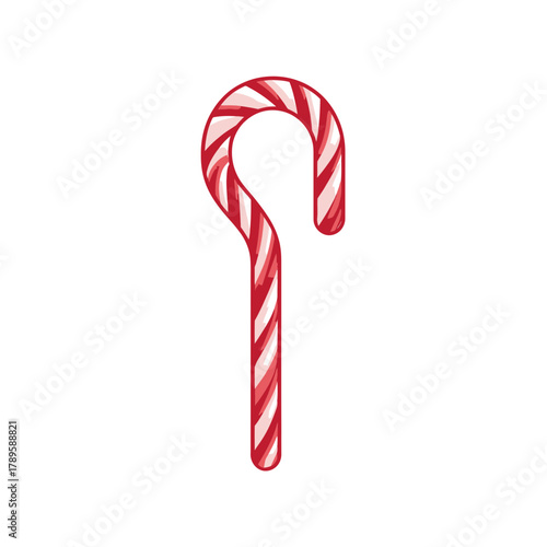 Festive Candy Cane with Red and White Stripes 1.