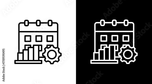 Business Strategy  White Icon Set Design